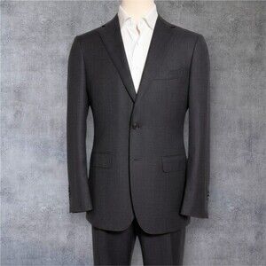 BANANA REPUBLIC Slim Men’s 2-Piece Suit – 44R Blazer/38WX33L Pants –Gray 1-Vent